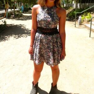 Lucca Couture black lace waist dress